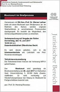 Plakat Mootcourt