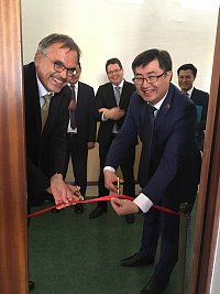 Feierliche Erffnung des Zentrums fr Deutsches Recht an der KAZGUU Universitt in Nur-Sultan (Kasachstan)
