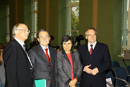 Prof. Sträter, Prof. Prodi nebst Gattin und Dr. Haseloff.