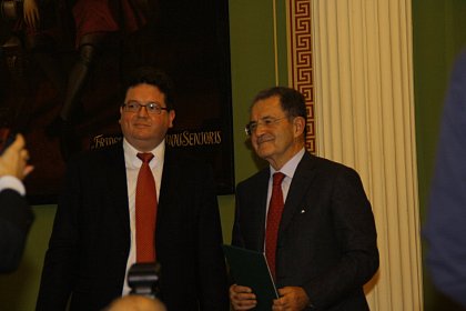 Prof. Tietje und Prof. Prodi nach der Auszeichnung. 