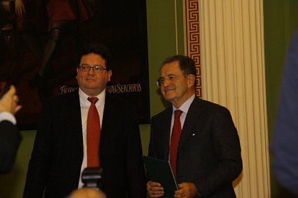 Prof. Tietje und Prof. Prodi nach der Auszeichnung.