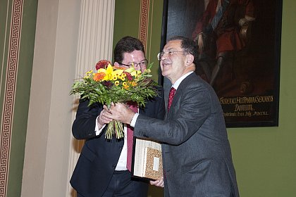 Prof. Dr. Christian Tietje und Prof. Dr. Dr. h.c.mult. Romano Prodi