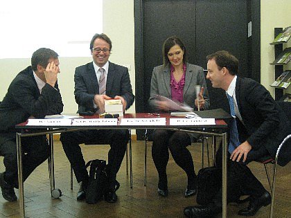 Die Referenten Herr Neumann, Herr Prof. Lehman, Frau Prof. Kolb, Herr Dr. Busch.