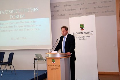 Impulsvortrag des Präsidenten des Bundesamtes für Verfassungsschutzes Dr. Hans-Georg Maaßen.