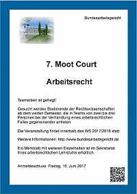 Plakat MootCourt 2017-2018