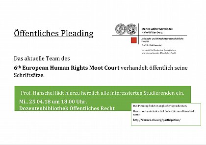 Ankündigung Probepleading