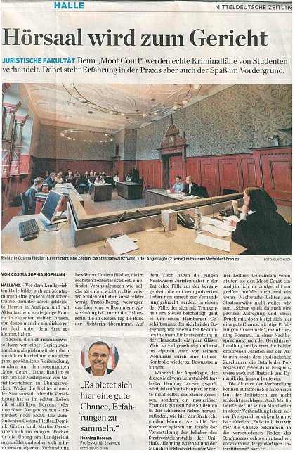 Bericht zum Moot Court 2018 aus der MZ