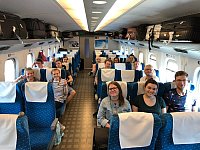 Hallenser im Shinkansen