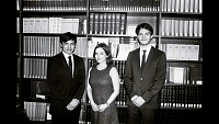 Das Moot Court Team. v.l.n.r. Max Omarov, Clara Geilen, Johannes Arlt


