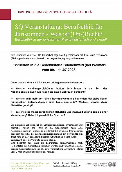 Ankündigung Schlüsselqualifikation