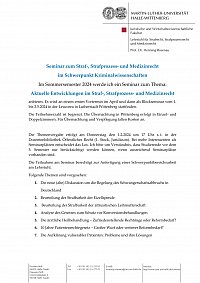 Seminarausschreibung